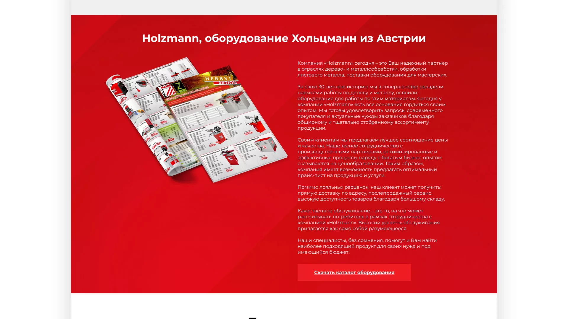 Создание сайта компании «HOLZMANN Maschinen GmbH» в Курске