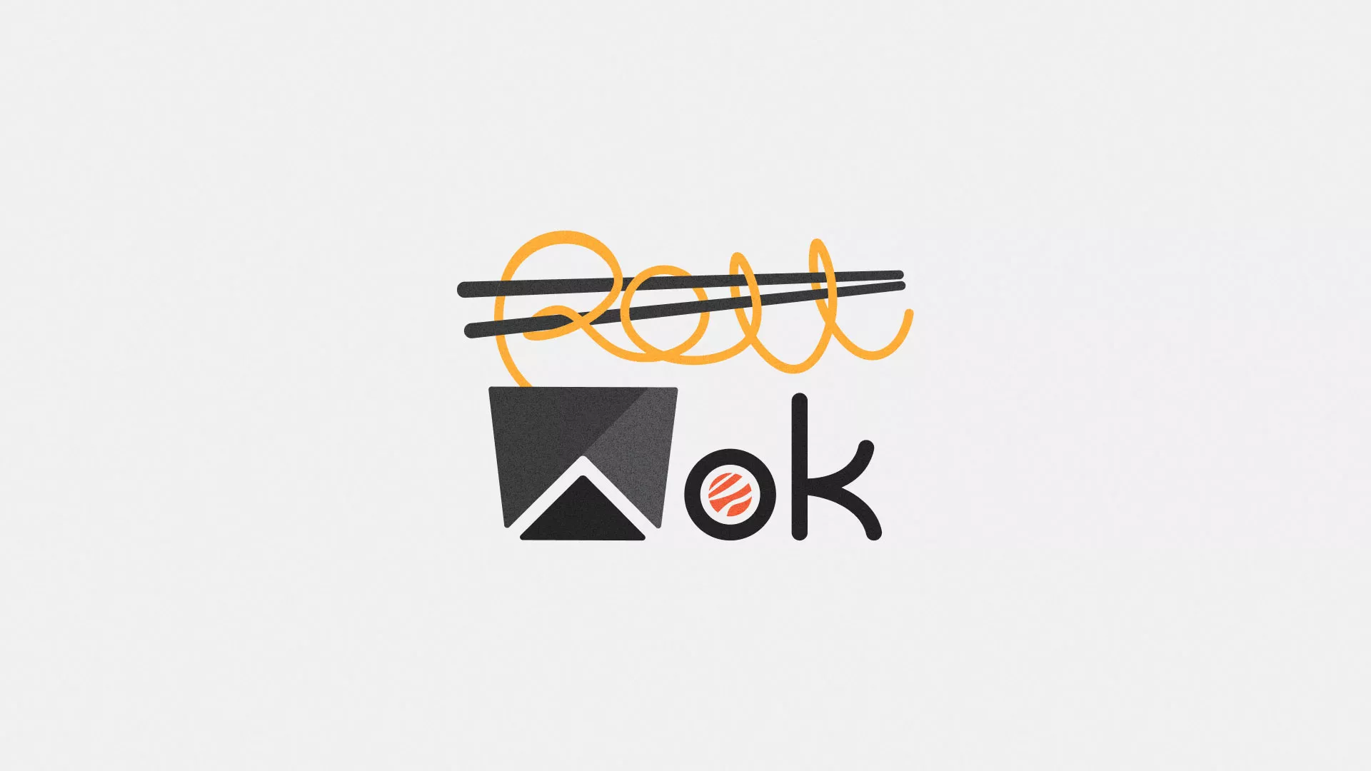 Разработка логотипа суши-бара «Roll Wok Club» в Курске